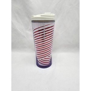 2009 Starbucks Tumbler 2009 12oz Candy Cane Stripe Holiday Travel Tumbler
